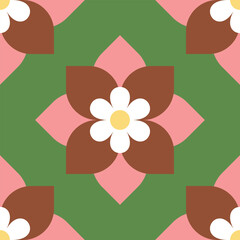 Retro Floral Vector Seamless Pattern Digital Paper - Vintage Inspired Floral Design for Scrapbooking, Fabric, and Graphic Design Projects