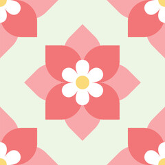 Retro Floral Vector Seamless Pattern Digital Paper - Vintage Inspired Floral Design for Scrapbooking, Fabric, and Graphic Design Projects