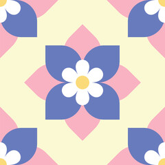 Retro Floral Vector Seamless Pattern Digital Paper - Vintage Inspired Floral Design for Scrapbooking, Fabric, and Graphic Design Projects