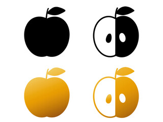 りんごシルエット