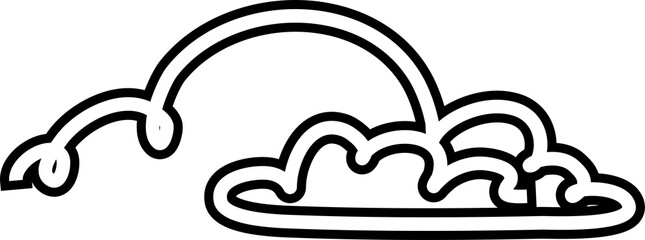 Cloud bold line. Element design