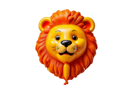 Lion Face Balloon isolated on transparent or white background - Powered by Adobe