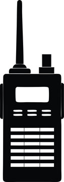 black walkie talkie radio communication device clip art preview