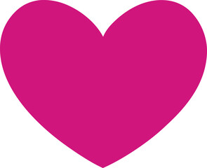 A solid, bright magenta/hot pink heart shape on a plain white background. EPS-10.