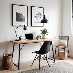 Modern Minimalist Home Office Workspace