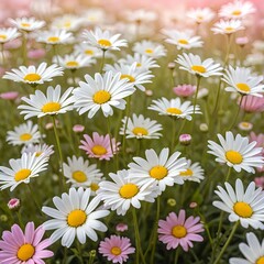 Obraz premium Field of Daisies in Soft Light