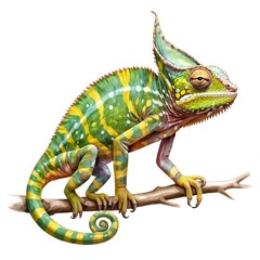 Obraz premium Vibrant Chameleon on Branch