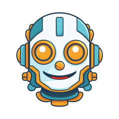 Naklejka premium Robot emoji on transparent png background