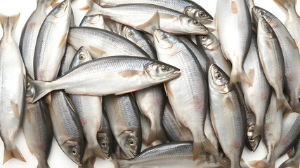 fresh fish isolated on white