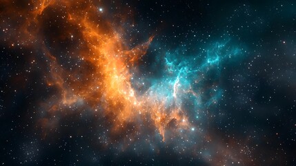 Obraz premium Dazzling deepspace action pulsating stars in vibrant nebula cosmic scene digital art