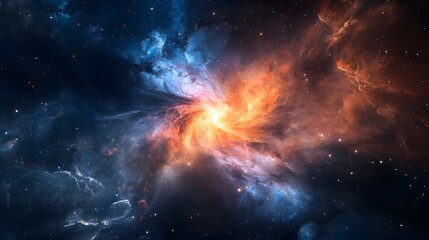 Fototapeta premium Digital art exploration of celestial nebulae and cosmic environments