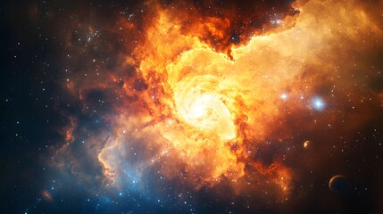 Obraz premium Digital art of galactic nebulae immersive cosmic exploration
