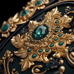 Fototapeta premium Luxurious close-up of exquisite thai prathom yarm gemstone art