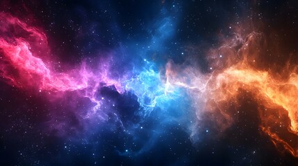 Fototapeta premium Brilliant gas clouds a celestial rift in abstract space art