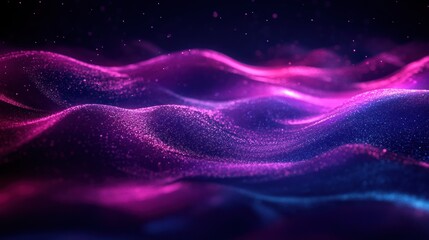 Obraz premium Abstract Digital Waves in Pink and Blue