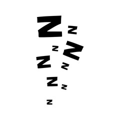Sleep zzz doodle symbol. Sleepy dream icon. Doodle comic sketch style vector illustration.