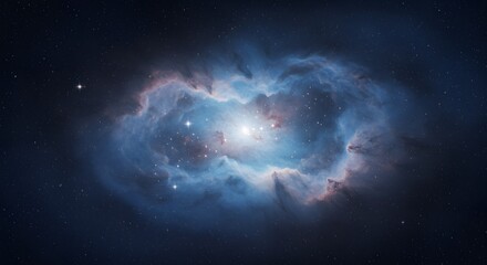 Spectacular nebula with intricate cloud formations - professional stock photography for science and astronomy industries, ideal for demonstrating cosmic beauty