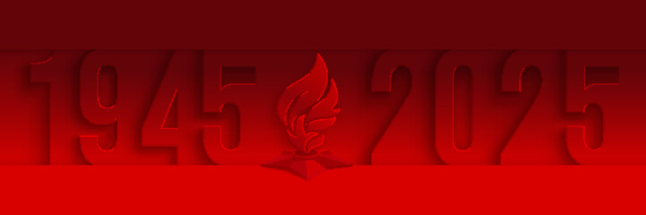 Horizontal poster for victory day