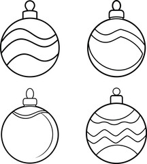 set of christmas ornaments
