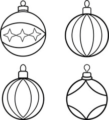 set of christmas decorations