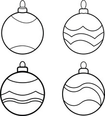 set of christmas balls