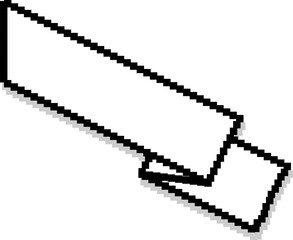 Pixel advertising label and sale, price tag, discount, 8 bit pixel style