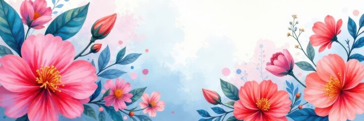 Watercolor Business Cards with Abstract Florals , floral patterns, abstract designs