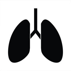 A Simple Silhouette Depicting the Human Respiratory System