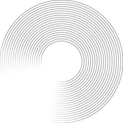 Circle lines gradient. Creative design