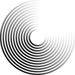 Circle lines gradient. Creative design