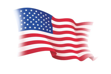 american flag waving in the wind