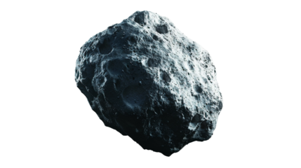 Minor planet orbiting the sun isolated on transparent background