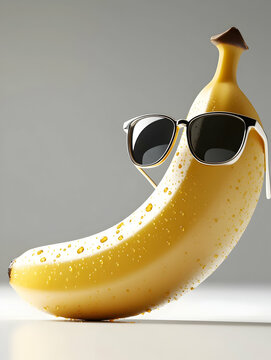 Naklejki Cool Banana Wearing Sunglasses