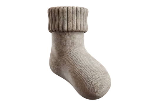 A Cozy Pair of Knitted Wool Winter Socks for Cold Weather Comfort isolated on transparent background 
