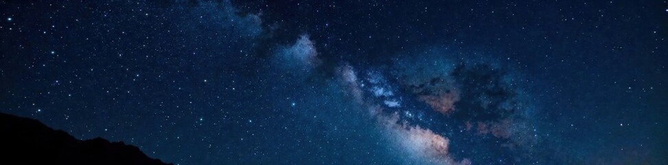 Fototapeta premium Majestic starry night sky with twinkling stars over a deep black canvas, nature, nocturnal, astronomical