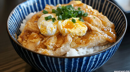 Delicious Oyakodon Chicken Egg Rice Bowl with Tender Chicken Thighs and Flavorful Sauce