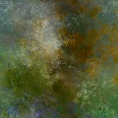 Abstract summer natural painted landscape Rich foliage Sky Green gradient Multicolored blurry painted seamless pattern Grunge effect