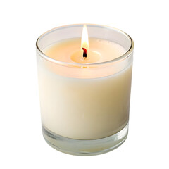 Burning Candle: Light, Relaxing Image isolated on transparent background