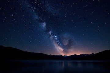 starry night sky with stars on black background, universe, sky