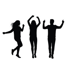silhouettes of people dancing