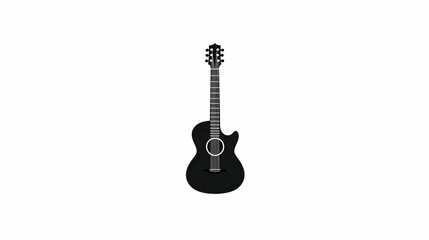 Naklejka premium Acoustic Guitar Icon for Music-Related Designs and Projects