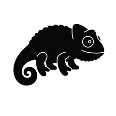 vector illustration of cartoon lizard