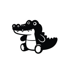 Crocodile vector on white background