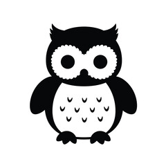 owl on white background