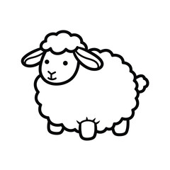 vector illustration of sheep