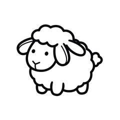 vector illustration of sheep
