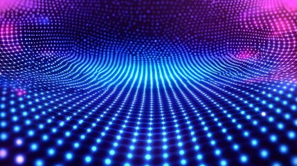 Naklejka premium Mesmerizing Neon Grid Background with Vibrant Lighting Effects