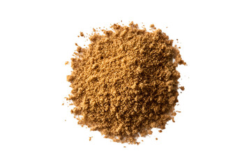 Brown Sugar Granules Spilled Texture Background,