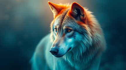 majestic wolf wallpaper, created by generative ai
