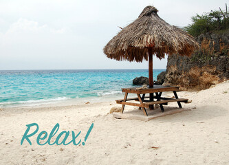 Relax! beach with blue sea inspiration